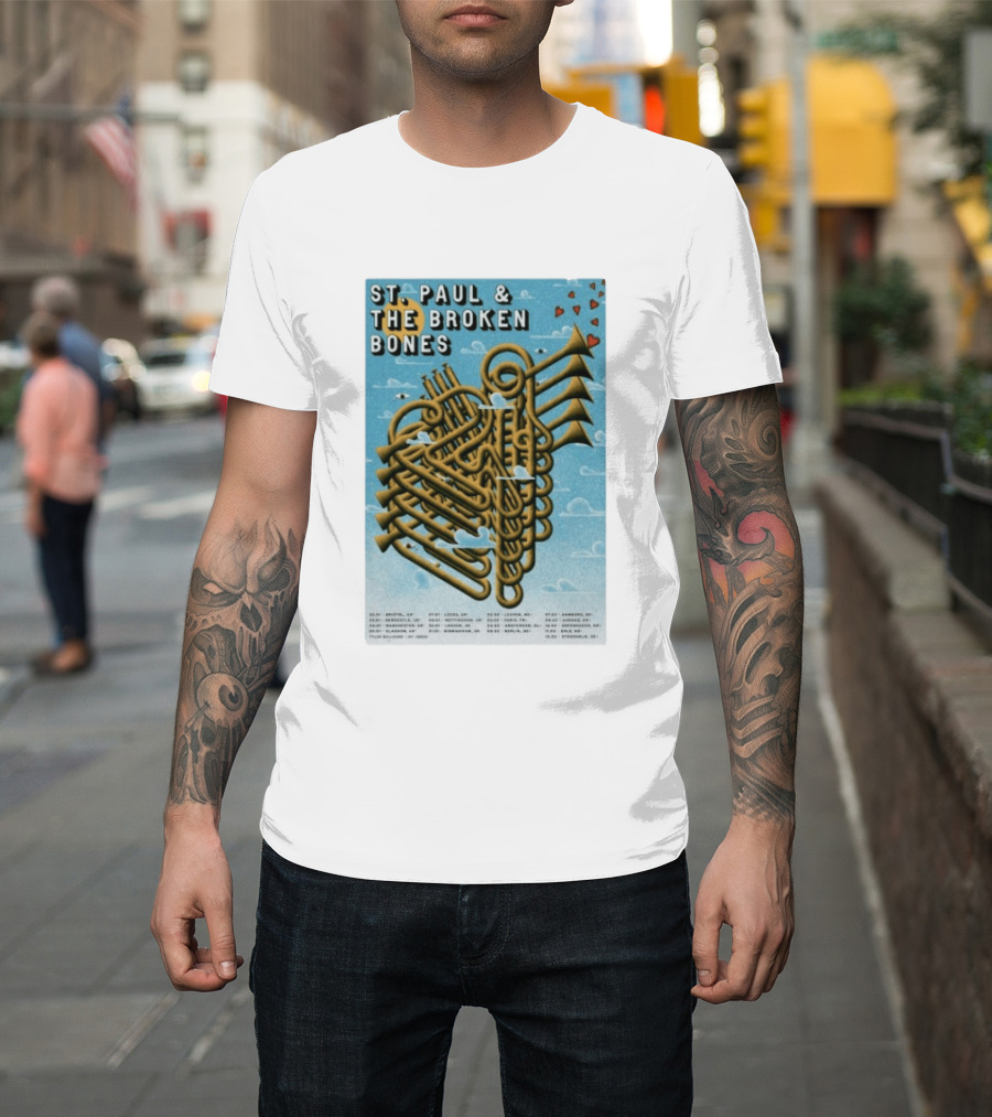 St. Paul & The Broken Bones UK Europe Tour 2026 Dates Bristol Leeds Dublin Paris Barcelona T-Shirt