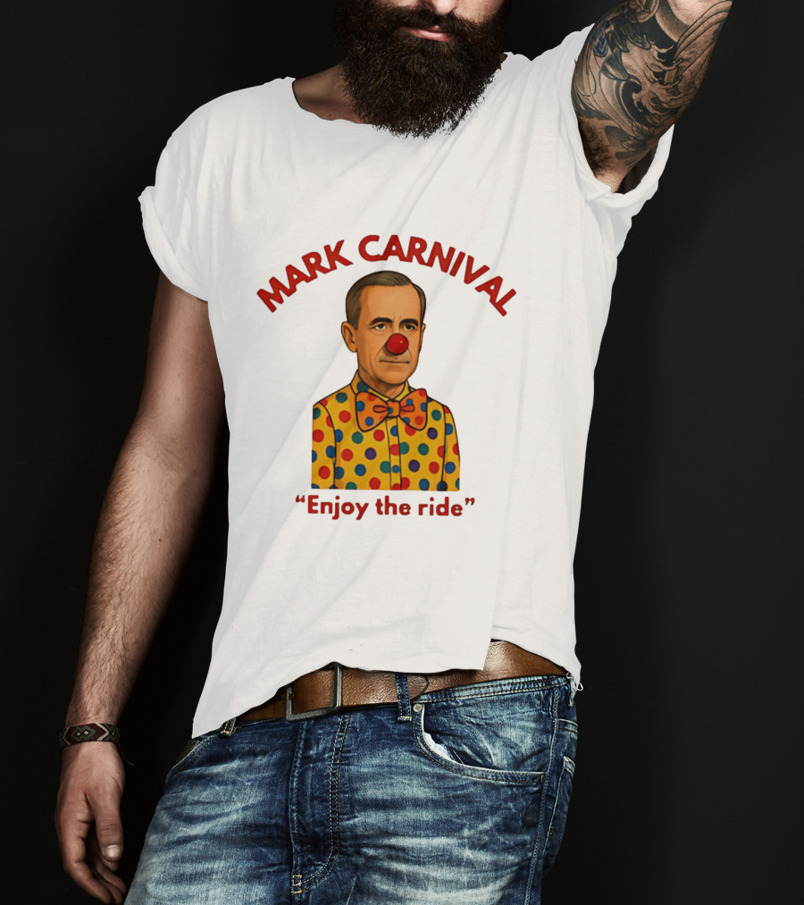 Mark Carnival Enjoy The Ride Clown Polka Dot Bow Tie T-Shirt