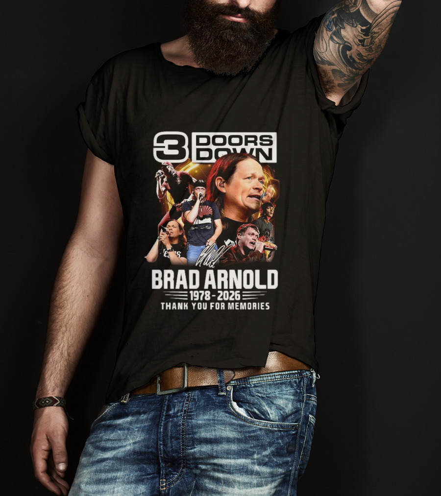 3 Doors Down Brad Arnold 1978 2026 Thank You For Memories T-Shirt