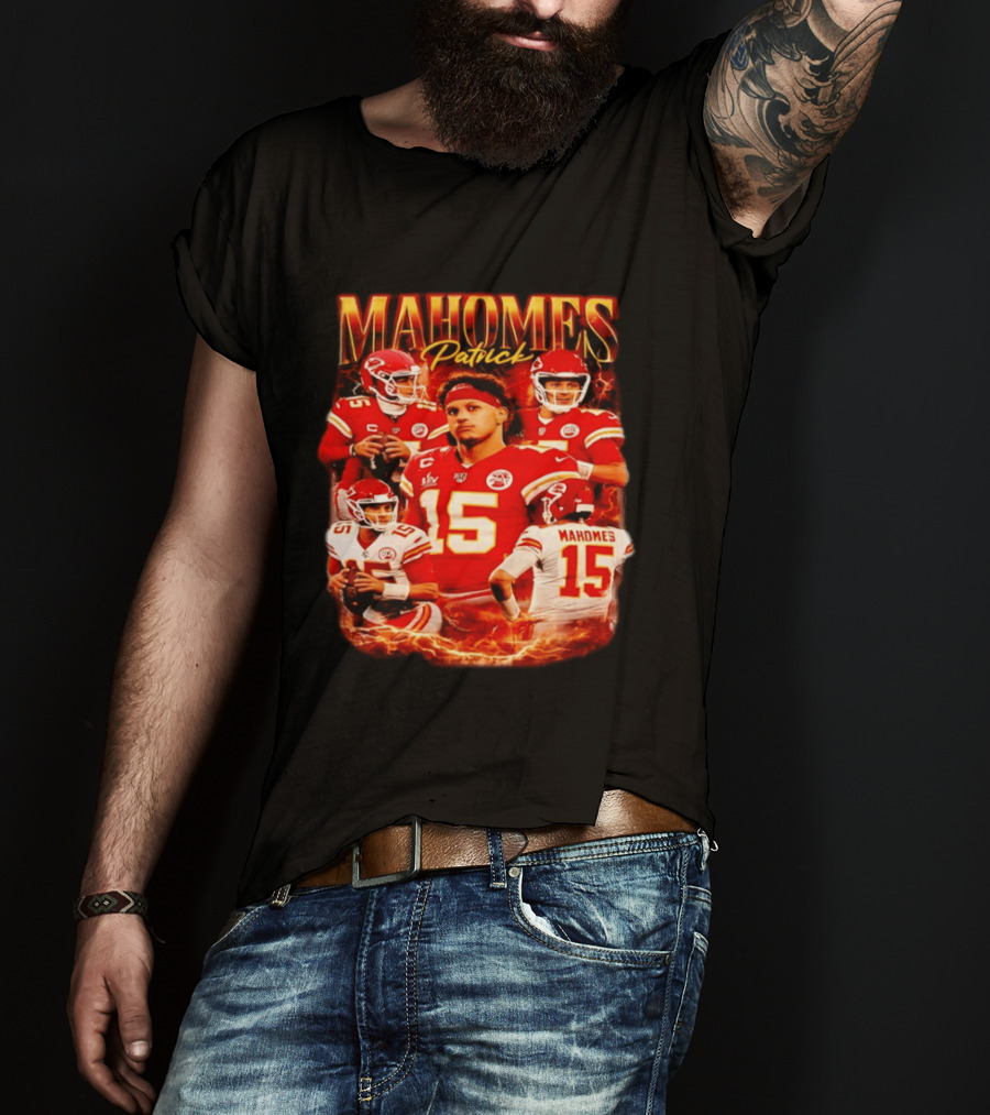 Patrick Mahomes Kansas City 90s KC Football Quarterback Chiefs NFL Champion T-Shirt