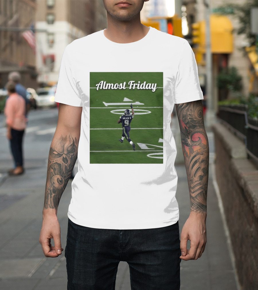 Almost Friday Kenneth Walker III Seahawks Football Celebration T-Shirt