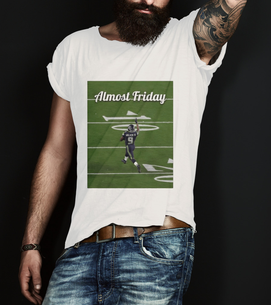 Almost Friday Kenneth Walker III Seahawks Football Celebration T-Shirt
