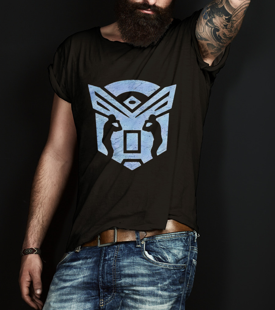 Autobats Baseball Transformers Logo Fusion T-Shirt