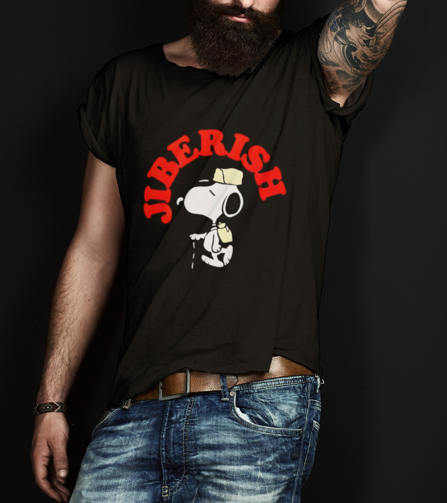 Jiberish Take A Hike Supima Snoopy Outdoors Adventure T-Shirt