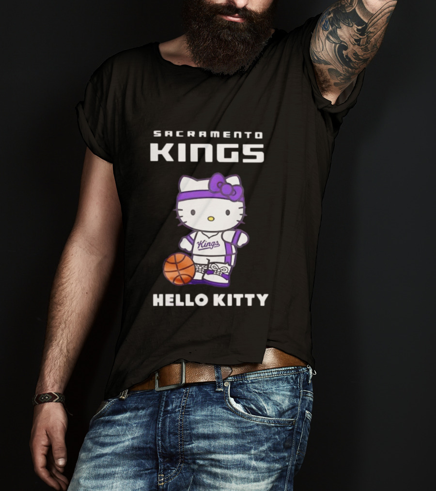 Sacramento Kings Hello Kitty Basketball 2026 Collaboration T-Shirt