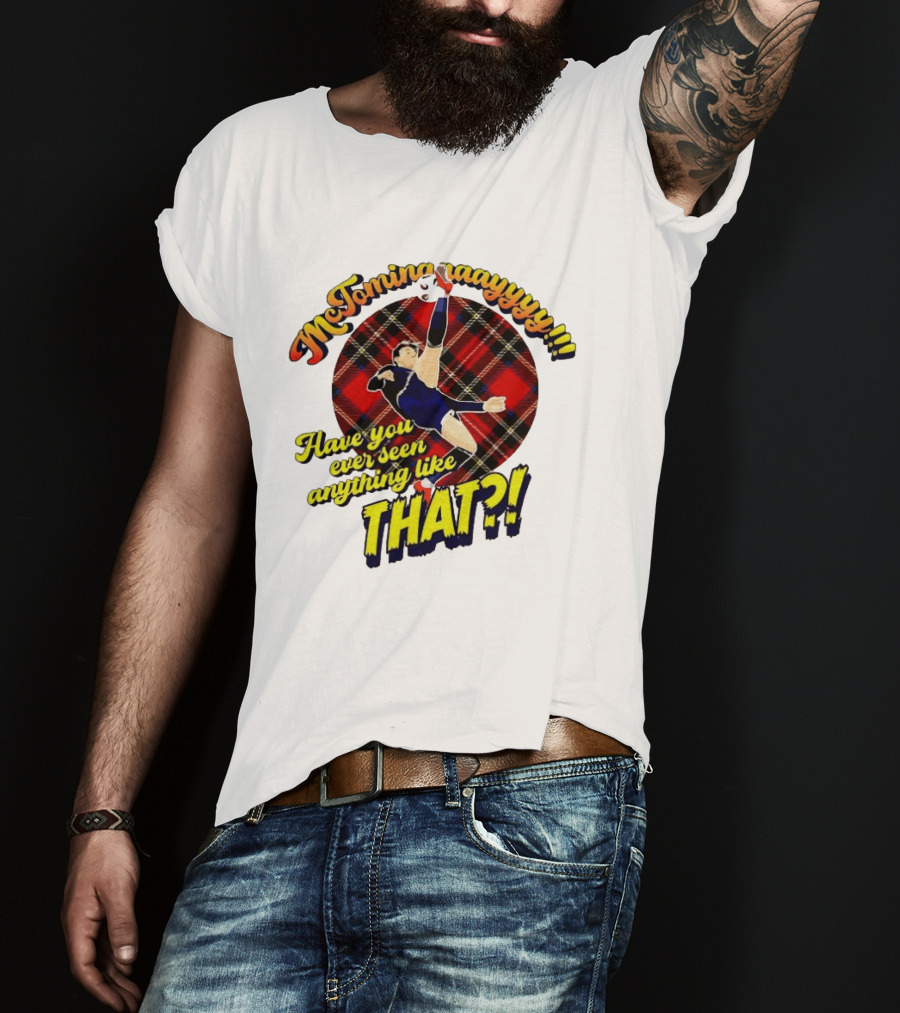 McTominayyyy Have You Ever Seen Anything Like That Plaid Soccer Kick T-Shirt