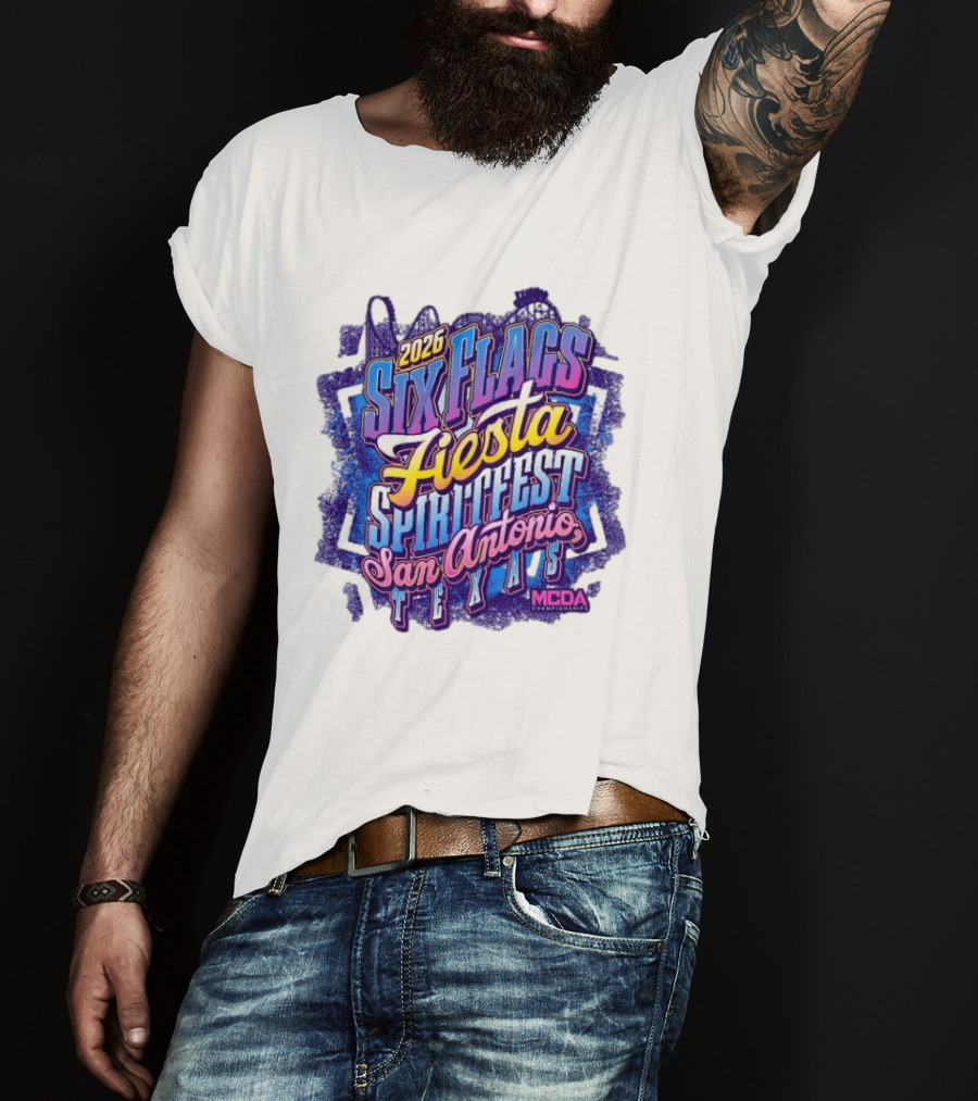 2026 Six Flags Fiesta Spiritfest San Antonio Texas MCDA Championships T-Shirt