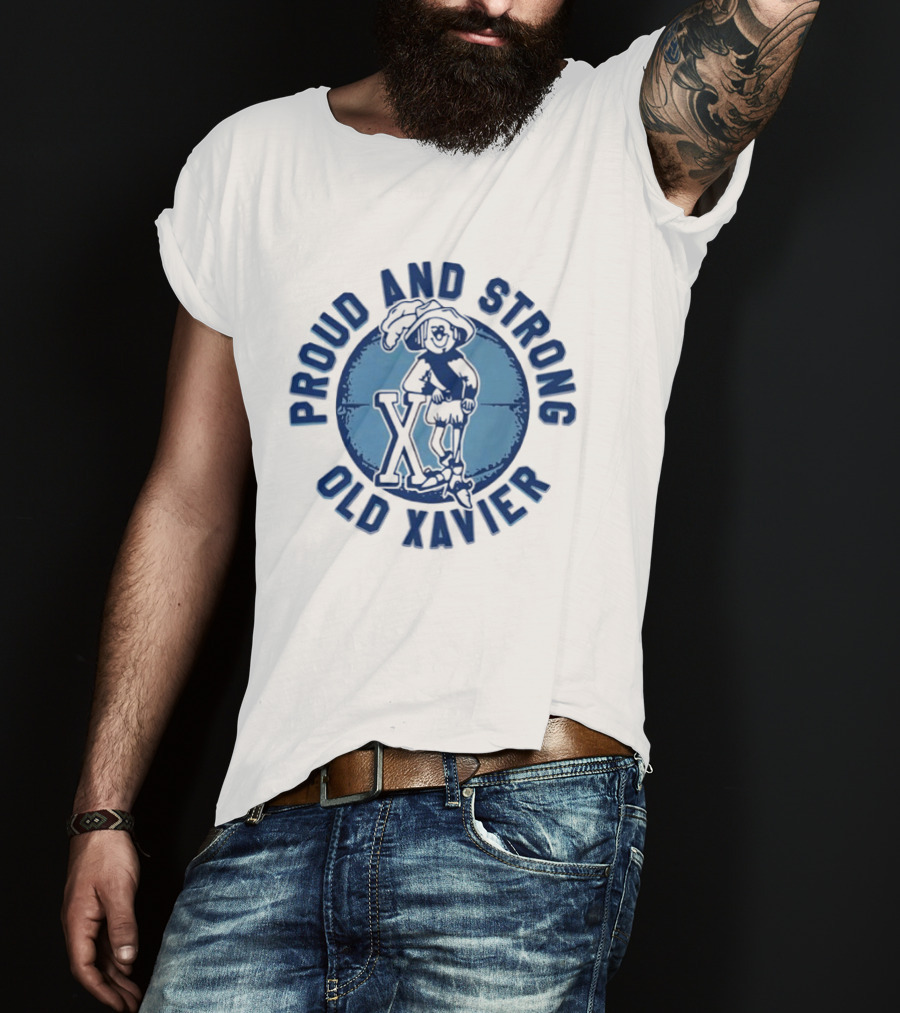 Proud And Strong Old Xavier Musketeers Retro Basketball T-Shirt