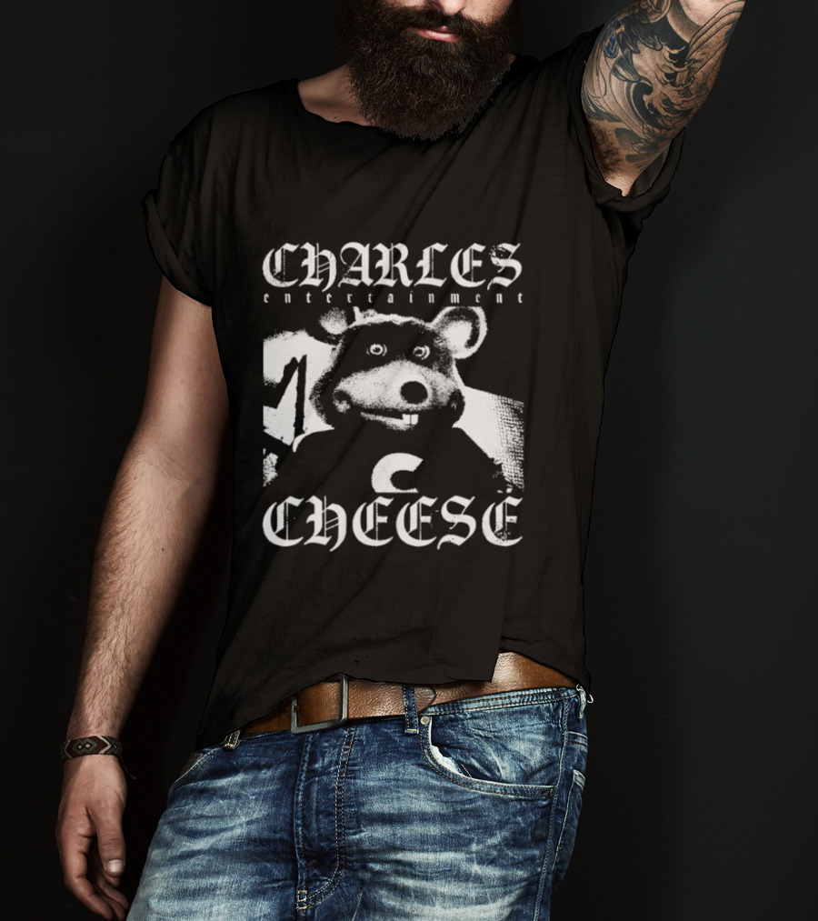 CHARLES ENTERTAINMENT CHEESE Vintage Gothic Rat T-Shirt