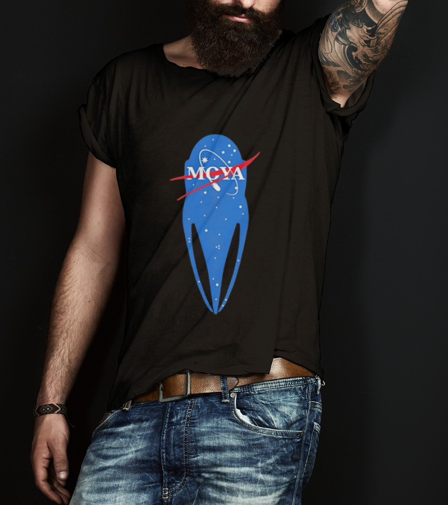 MQYA NASA Space Themed Blue Astronaut T-Shirt