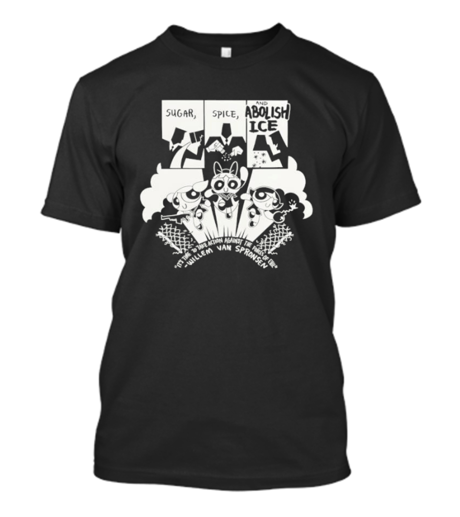 The Powerpuff Girls Sugar Spice And Abolish ICE Save Our Sisters T-Shirt