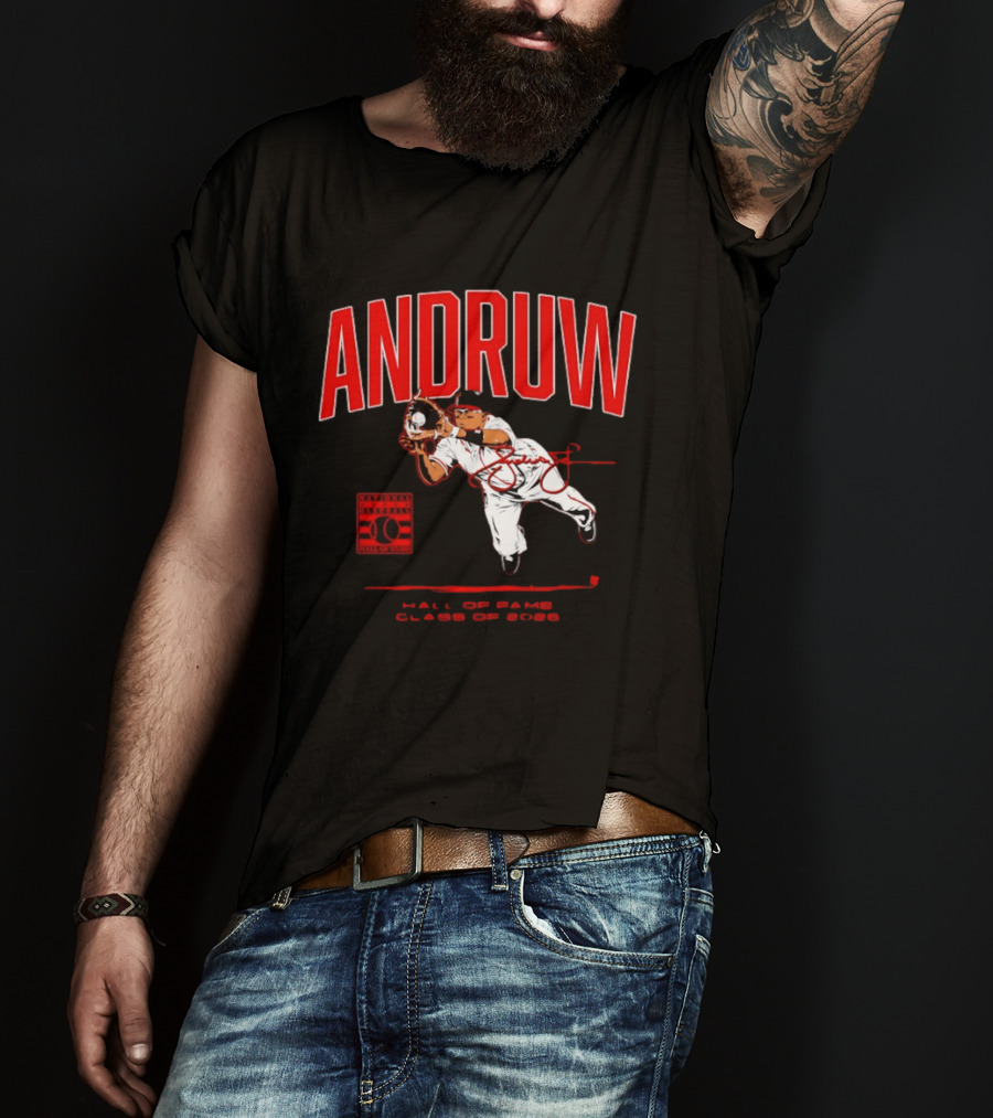 Andruw Jones National Baseball Hall Of Fame Class Of 2026 T-Shirt