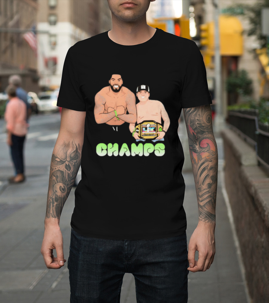 JS And Leo Celebrate Seattle Champs With Belt Champs T-Shirt