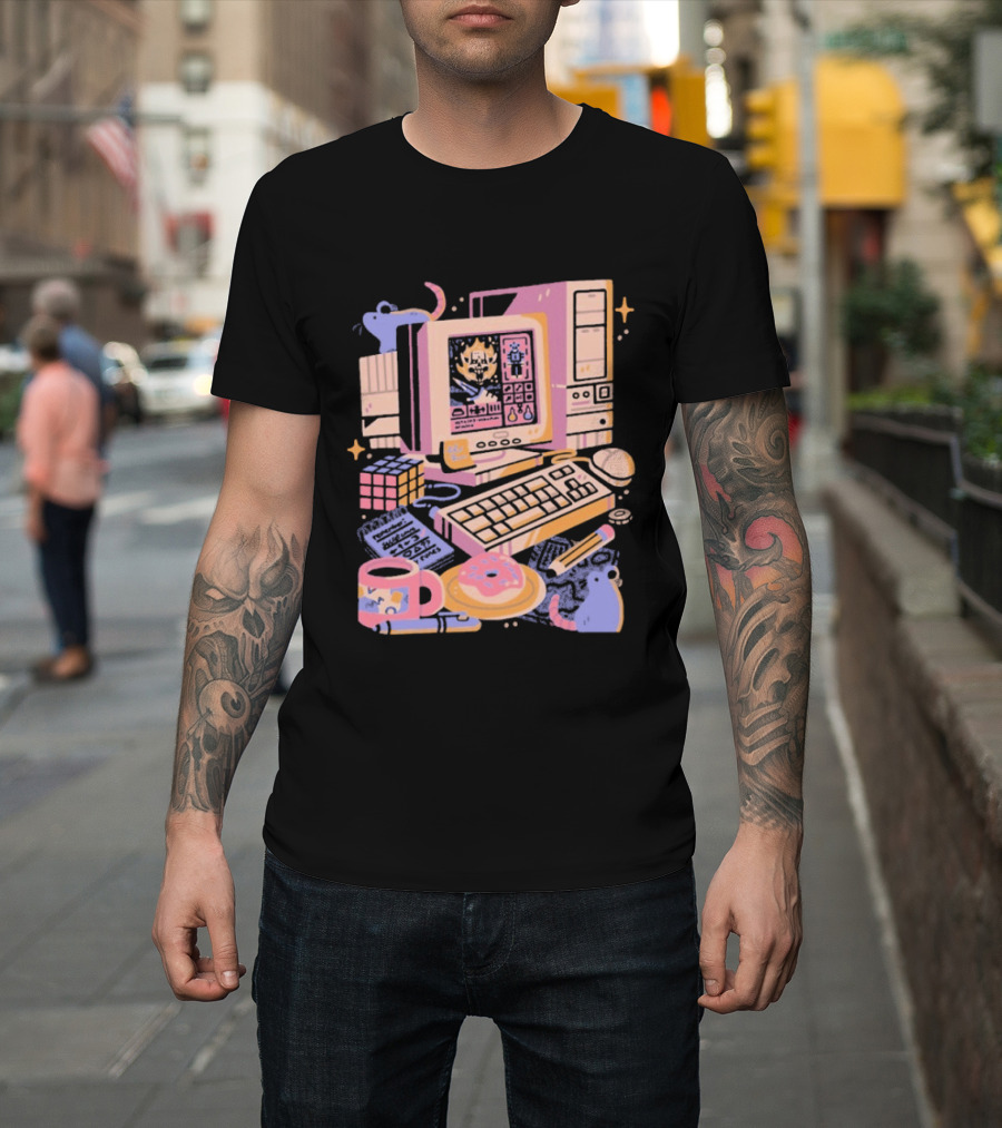 1000 Dead Draculas Computer Mice Retro Gaming Pastel Aesthetic T-Shirt