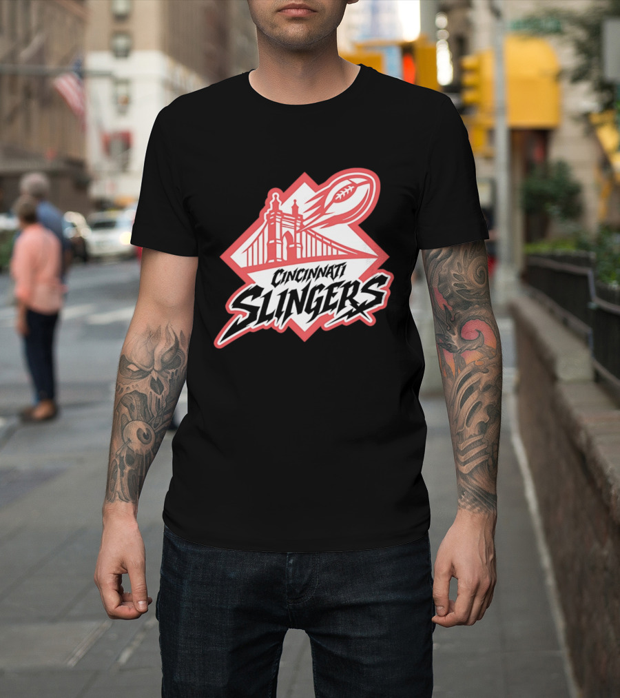 Cincinnati Slingers Football Bridge T-Shirt
