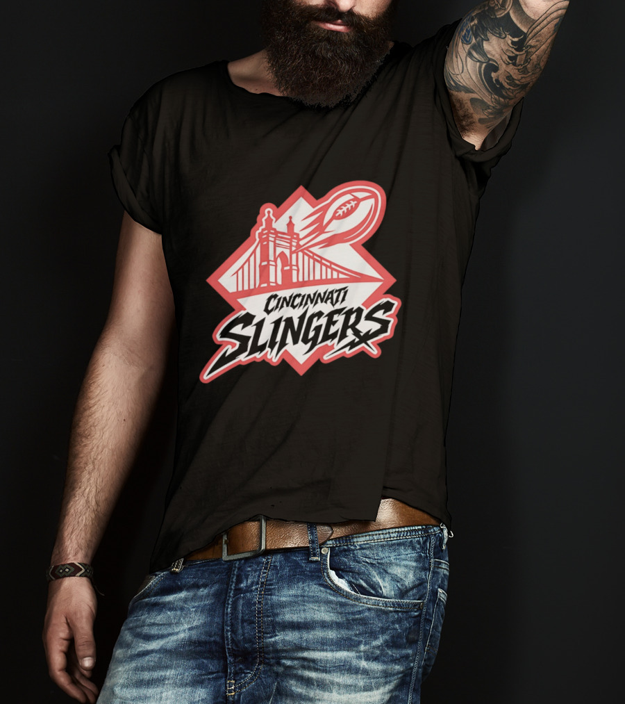 Cincinnati Slingers Football Bridge T-Shirt