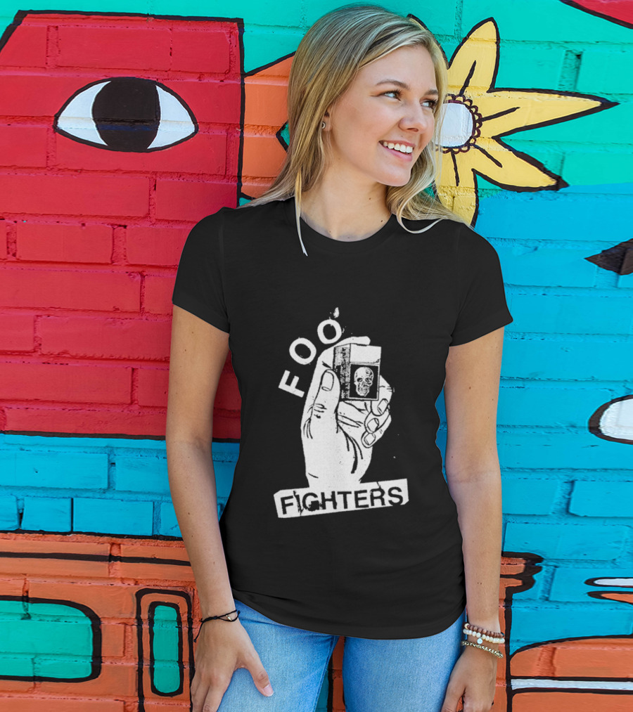 Foo Fighters Hand Holding Lighter Image Choose Your Colour T-Shirt
