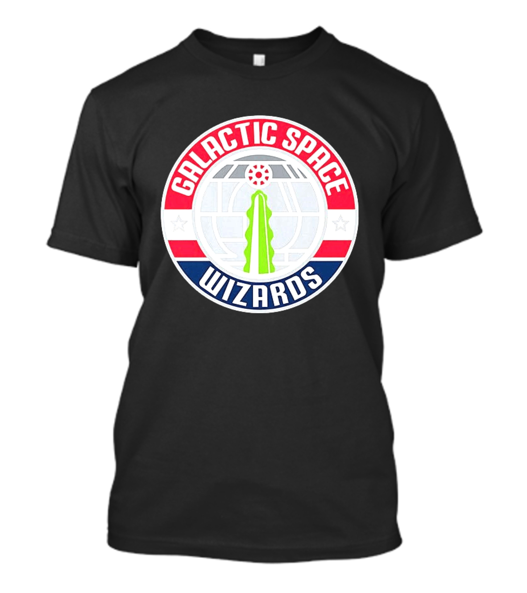 Galactic Space Wizards Iconic Sci Fi Emblem Magic Force Motif T-Shirt