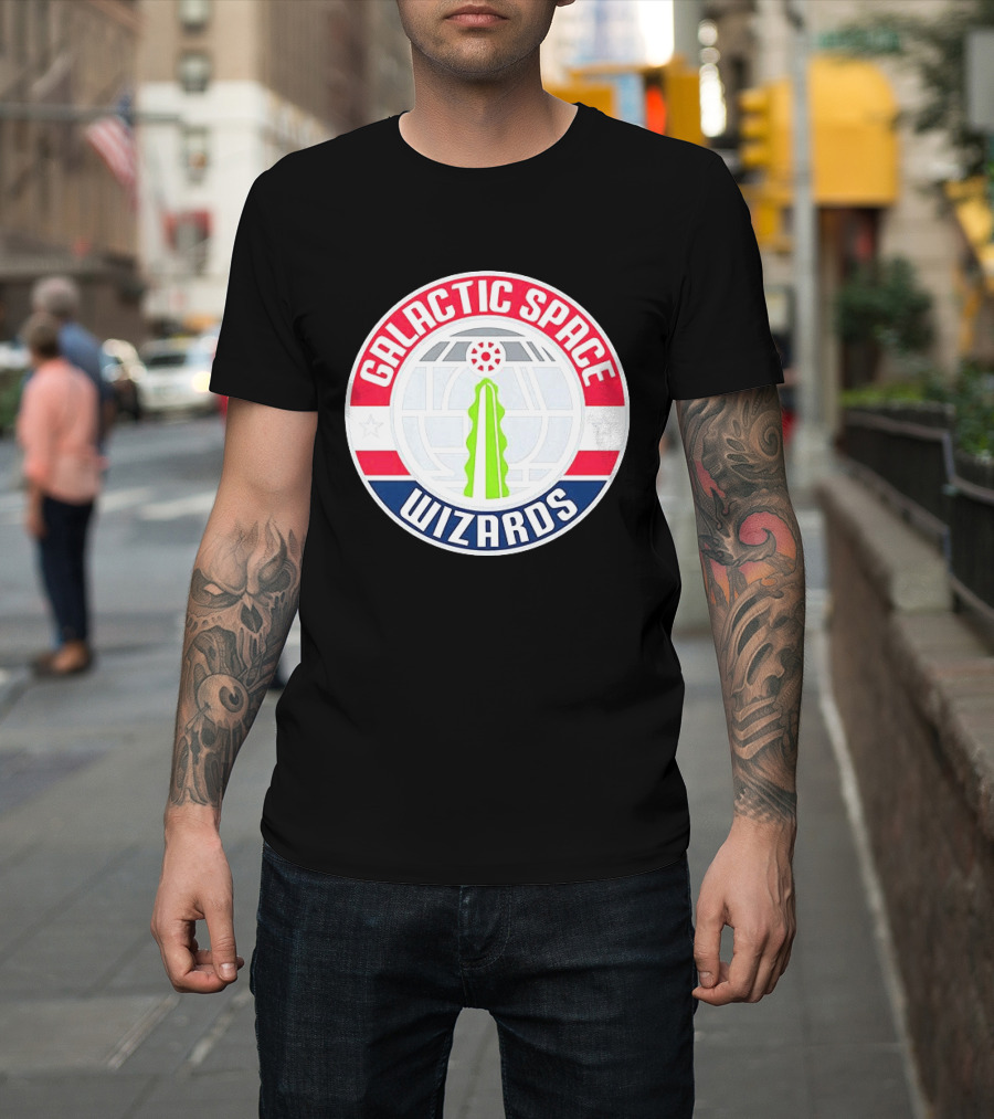 Galactic Space Wizards Iconic Sci Fi Emblem Magic Force Motif T-Shirt