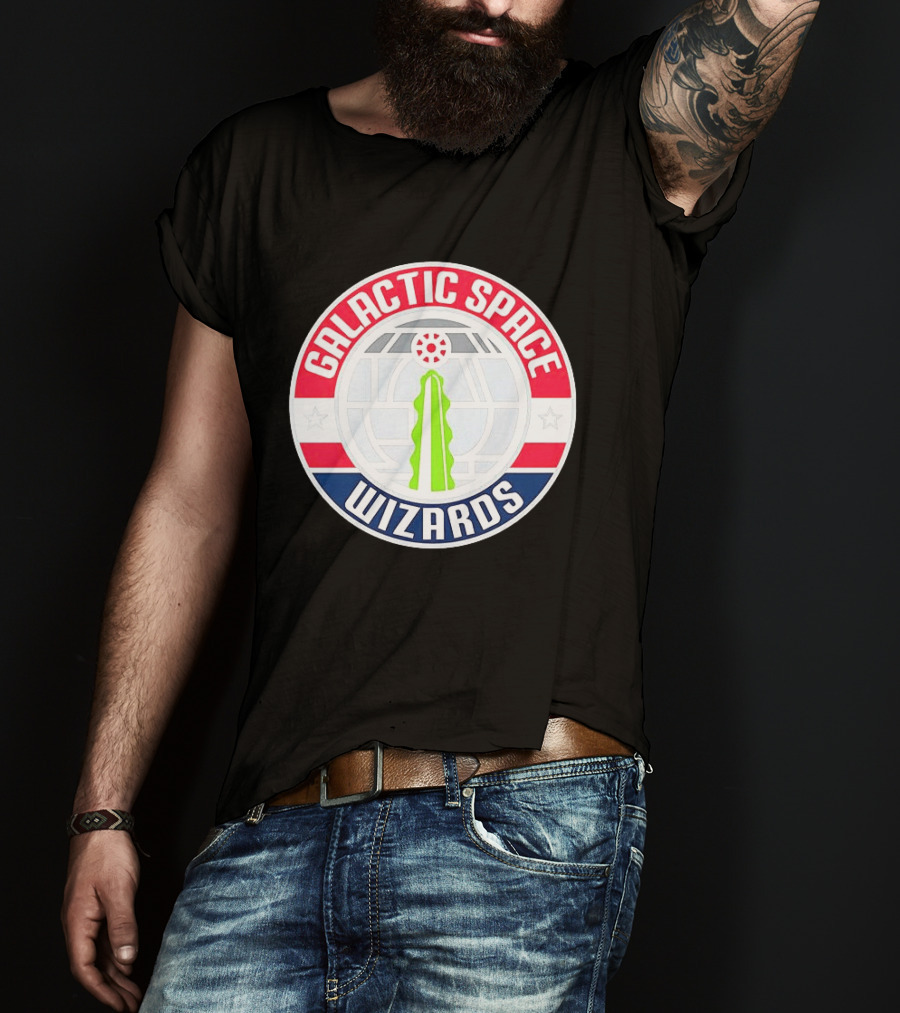 Galactic Space Wizards Iconic Sci Fi Emblem Magic Force Motif T-Shirt