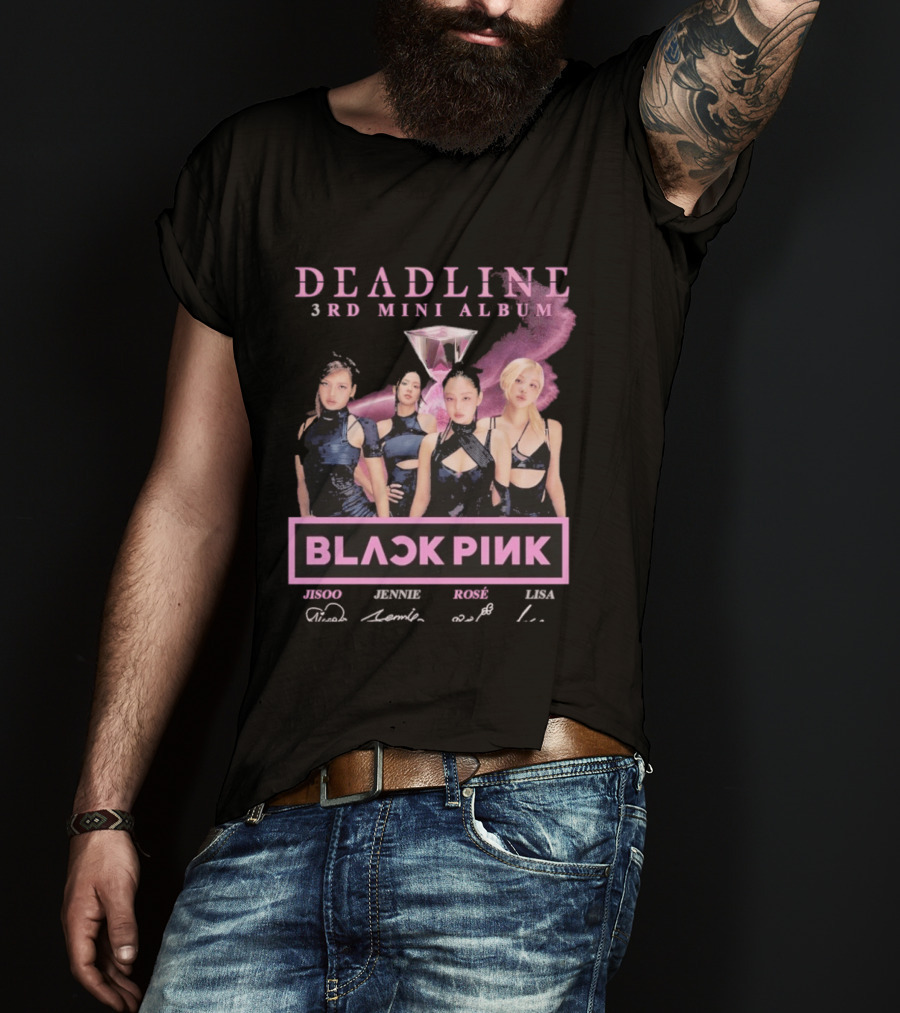 BlackPink Deadline 3rd Mini Album Jisoo Jennie Rosé Lisa T-Shirt