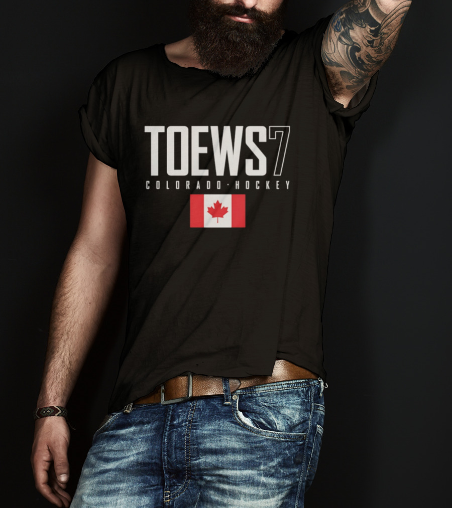Toews 7 Colorado Hockey Canada Flag T-Shirt