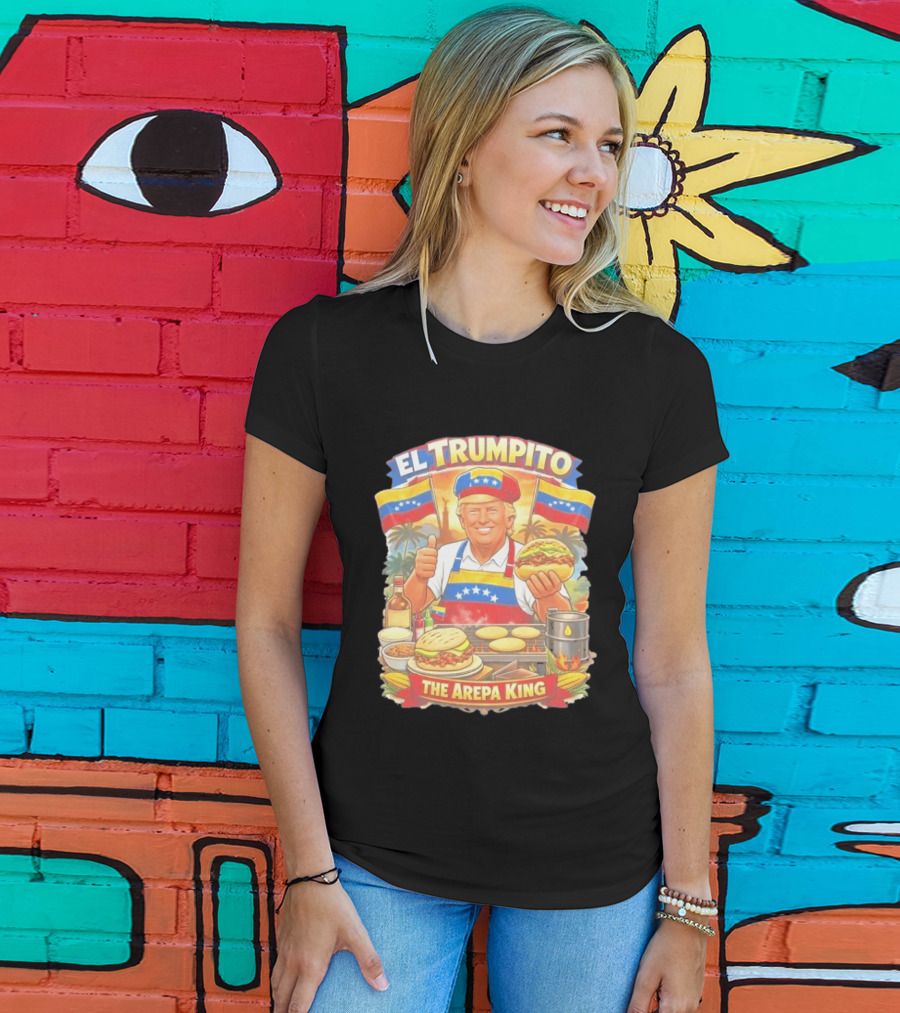El Trumpito The Arepa King Venezuela Flag BBQ Cooking Image T-Shirt