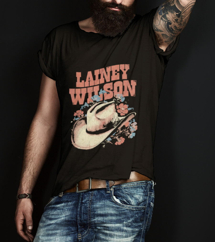 Lainey Wilson Country Music Western Hat Floral T-Shirt
