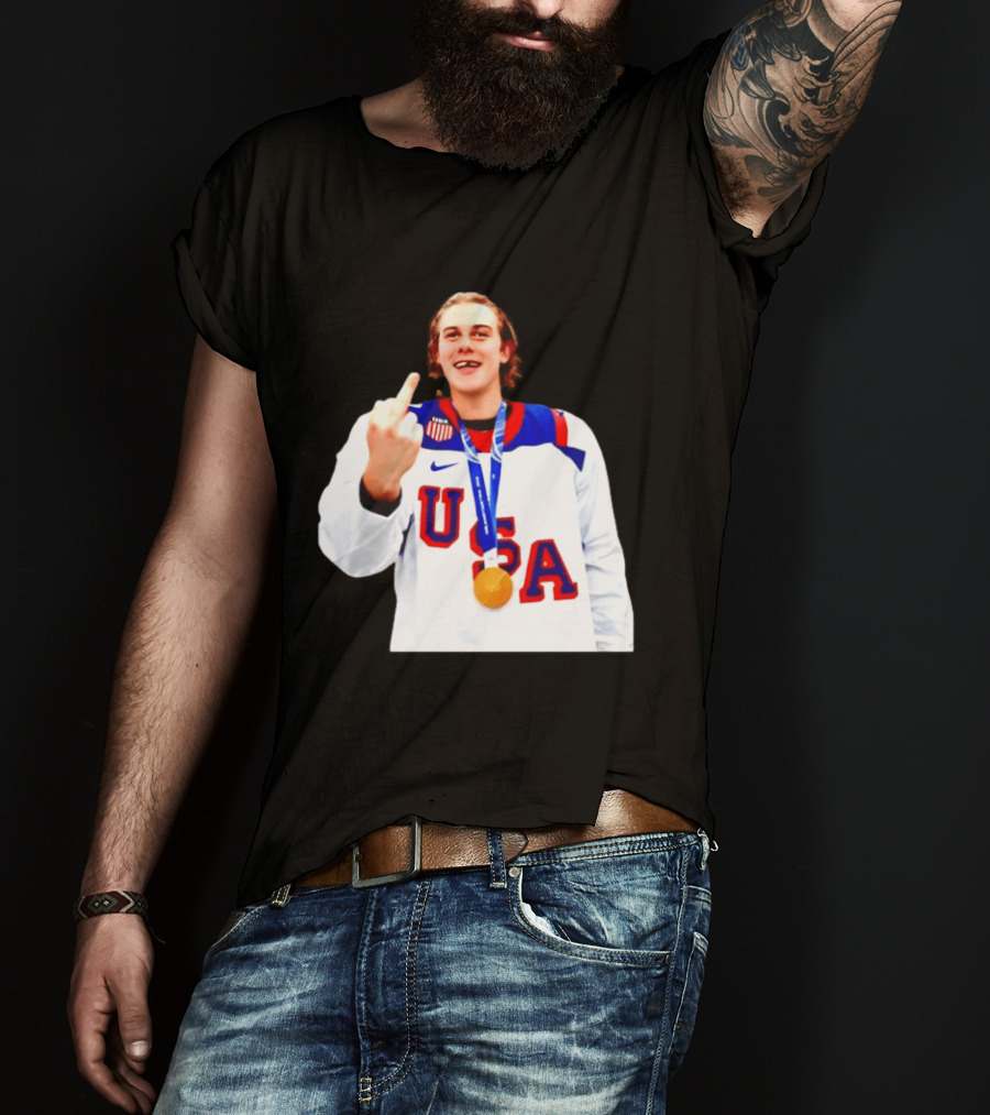 USA Gold Medal Middle Finger Olympic 2026 T-Shirt