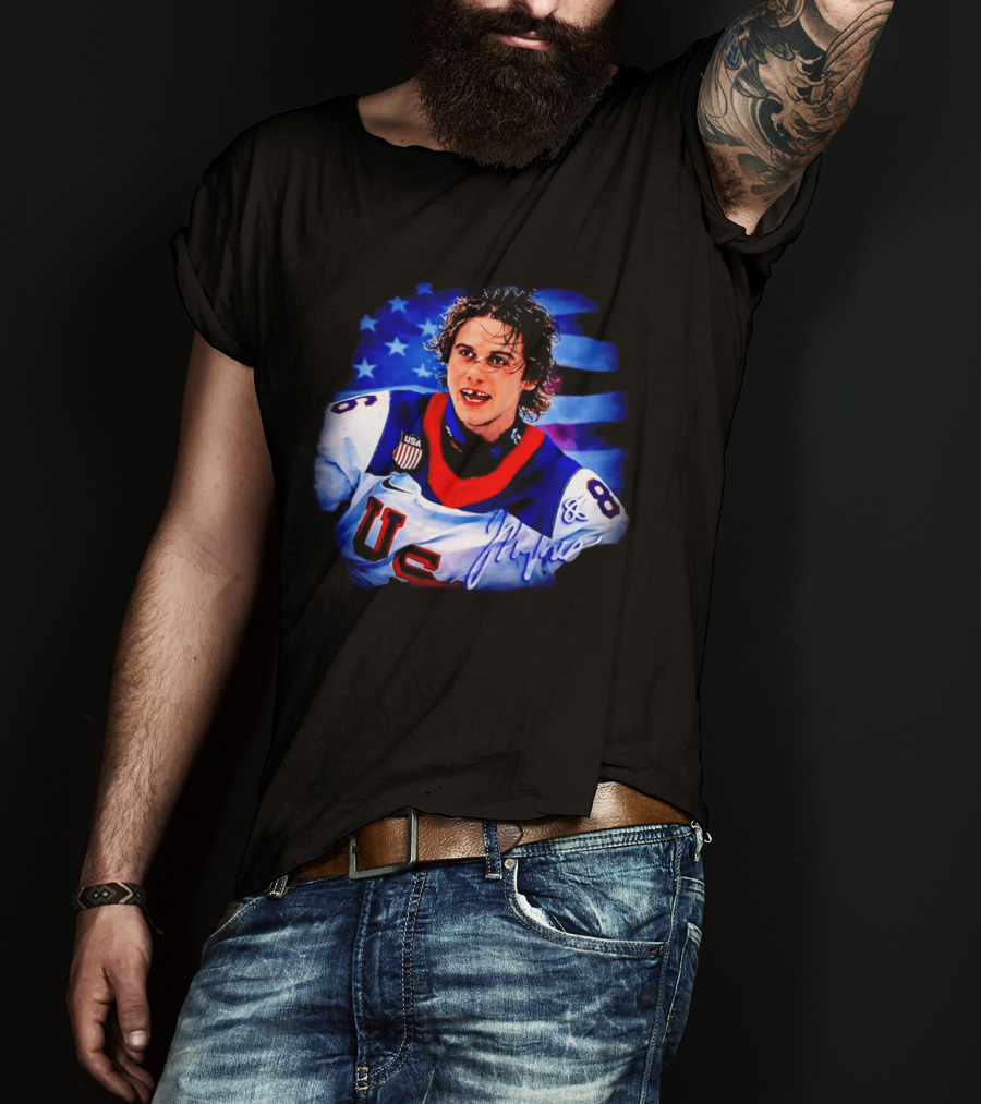 Jack Hughes US Flag Team USA Winter Olympics 2026 T-Shirt