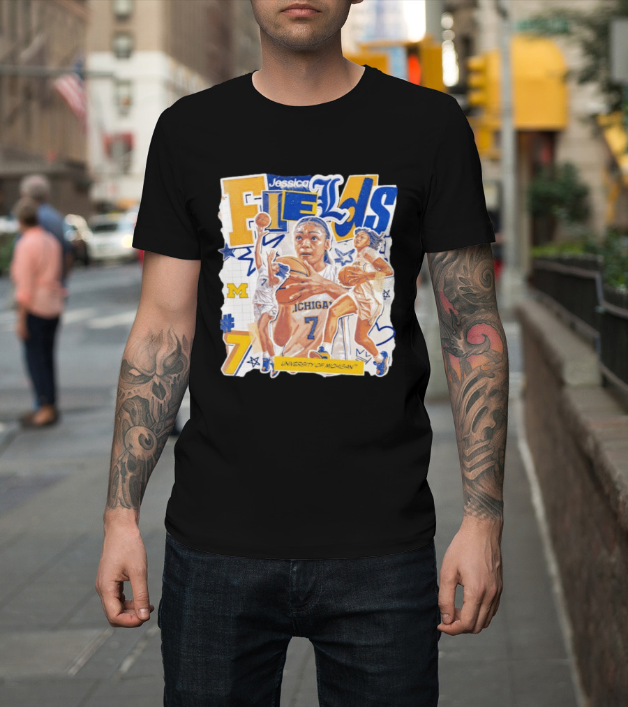 Jessica Fields University Of Michigan Basketball Number 7 T-Shirt