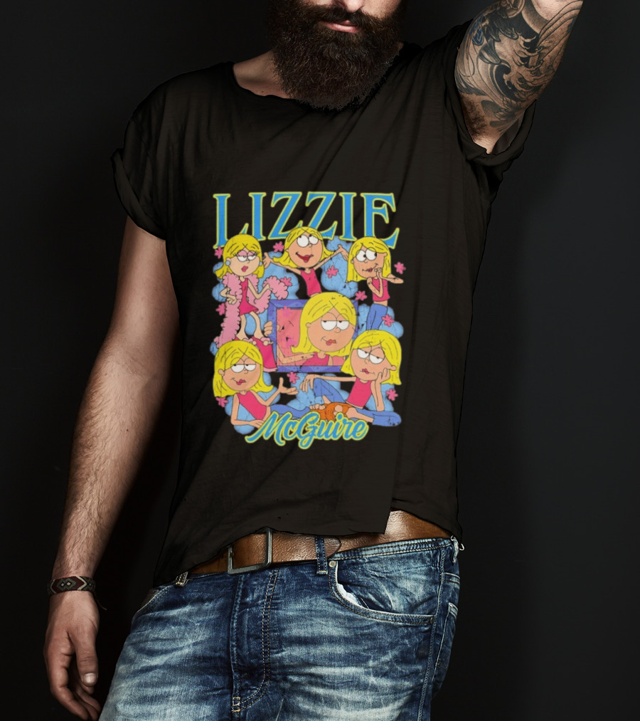 Lizzie McGuire Cartoon Characters Graphic Featuring Lizzie T-Shirt