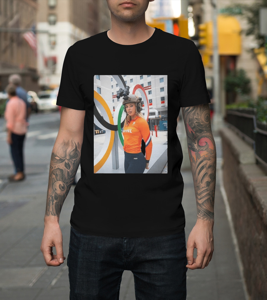 Jutta Leerdam Night Vision Helmet Netherlands Olympic Athlete Fila T-Shirt