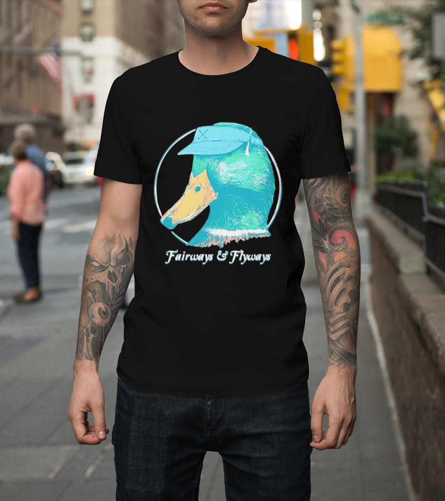 Fairways And Flyways Mallard Duck Head With Cap T-Shirt