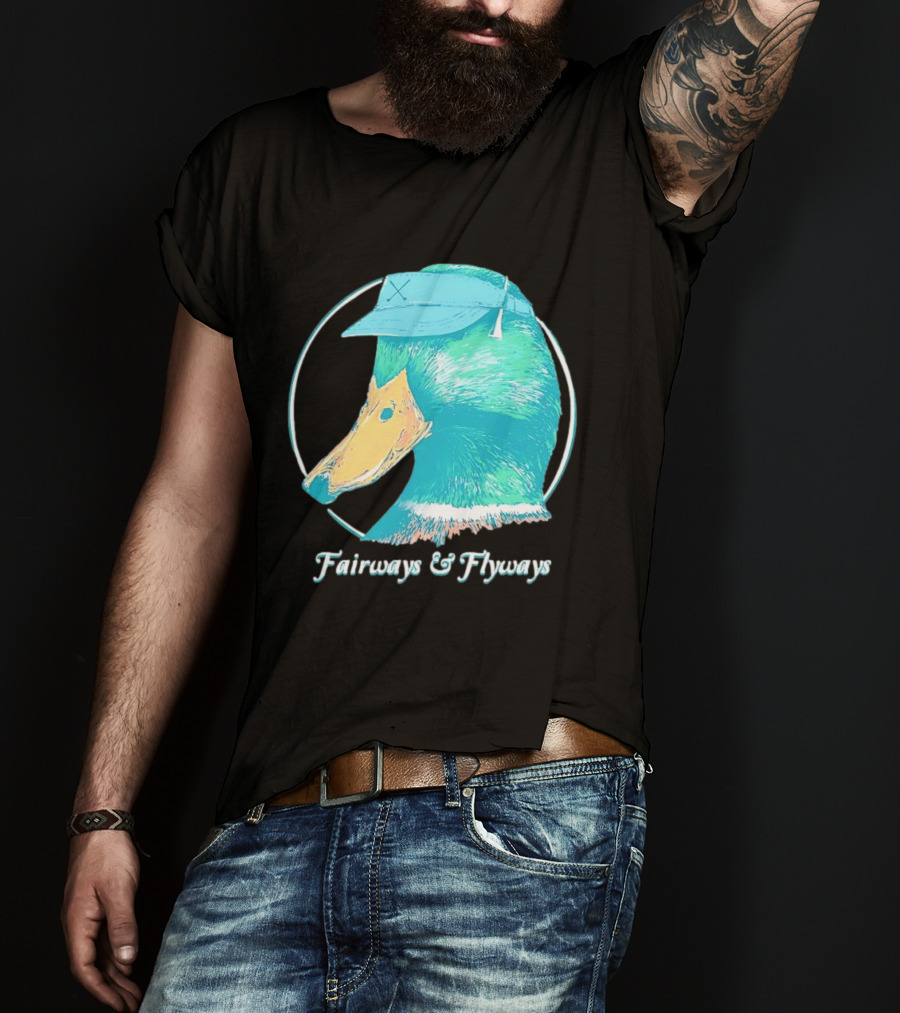 Fairways And Flyways Mallard Duck Head With Cap T-Shirt