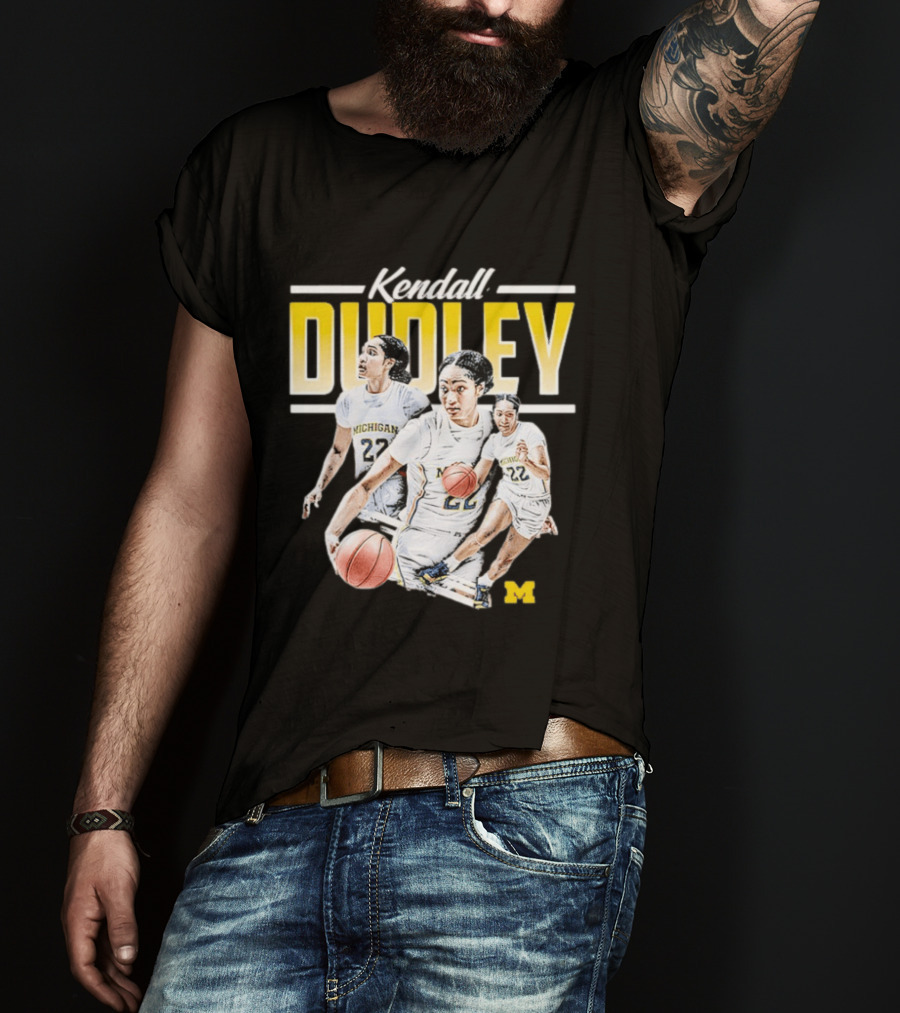 Kendall Dudley Michigan Wolverines Women's Basketball NCAA Player 22 T-Shirt