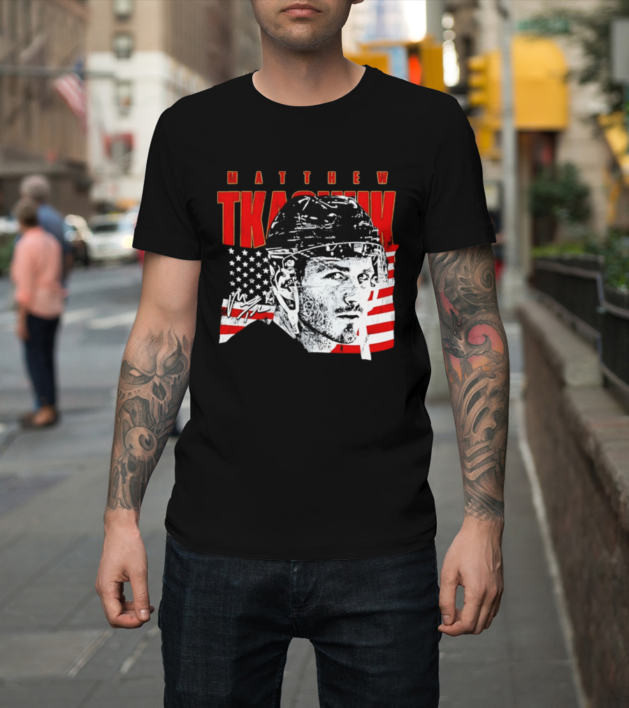 Matthew Tkachuk Usa Hockey Florida Stars And Stripes T-Shirt