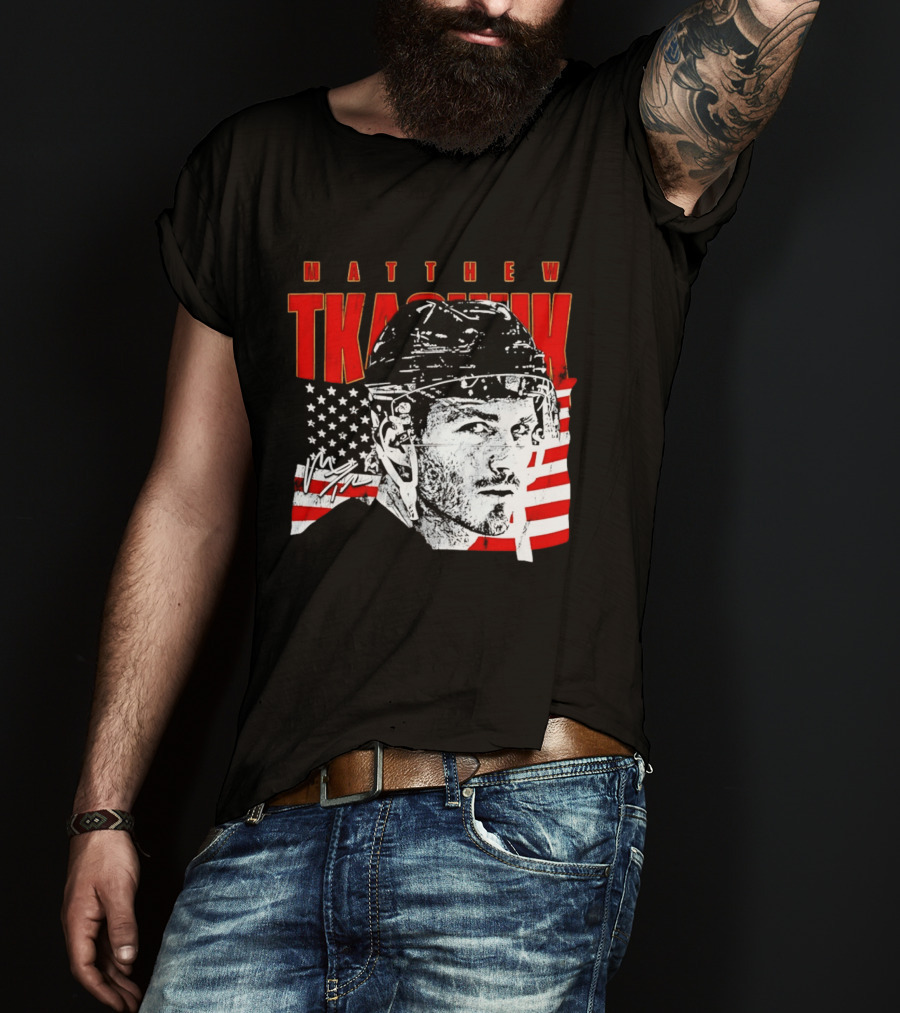 Matthew Tkachuk Usa Hockey Florida Stars And Stripes T-Shirt