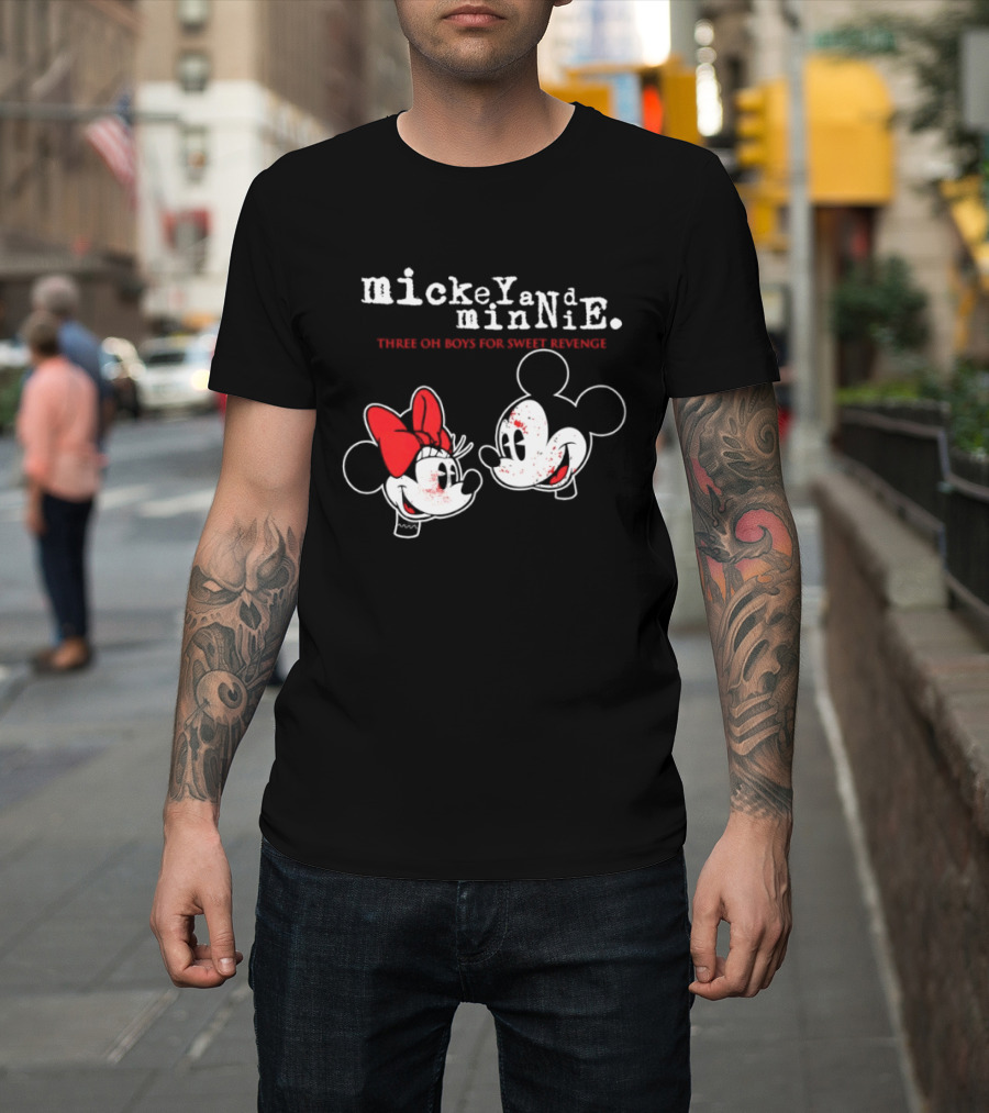 Mickey and Minnie Mouse Three Oh Boys for Sweet Revenge T-Shirt