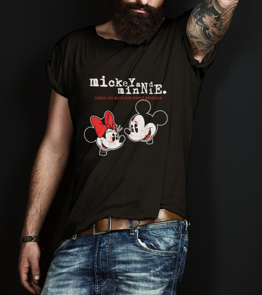 Mickey And Minnie Mouse Three Oh Boys For Sweet Revenge T-Shirt