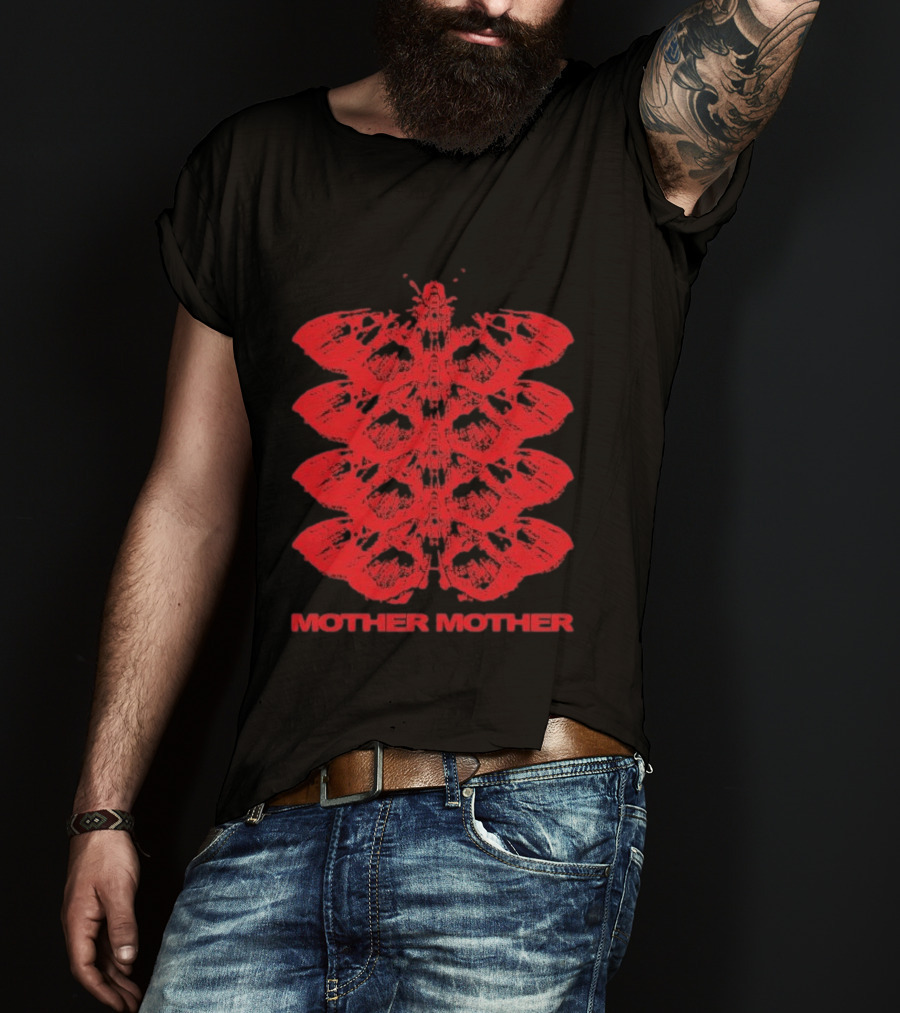 Mother Mother Red Moth Symmetrical T-Shirt