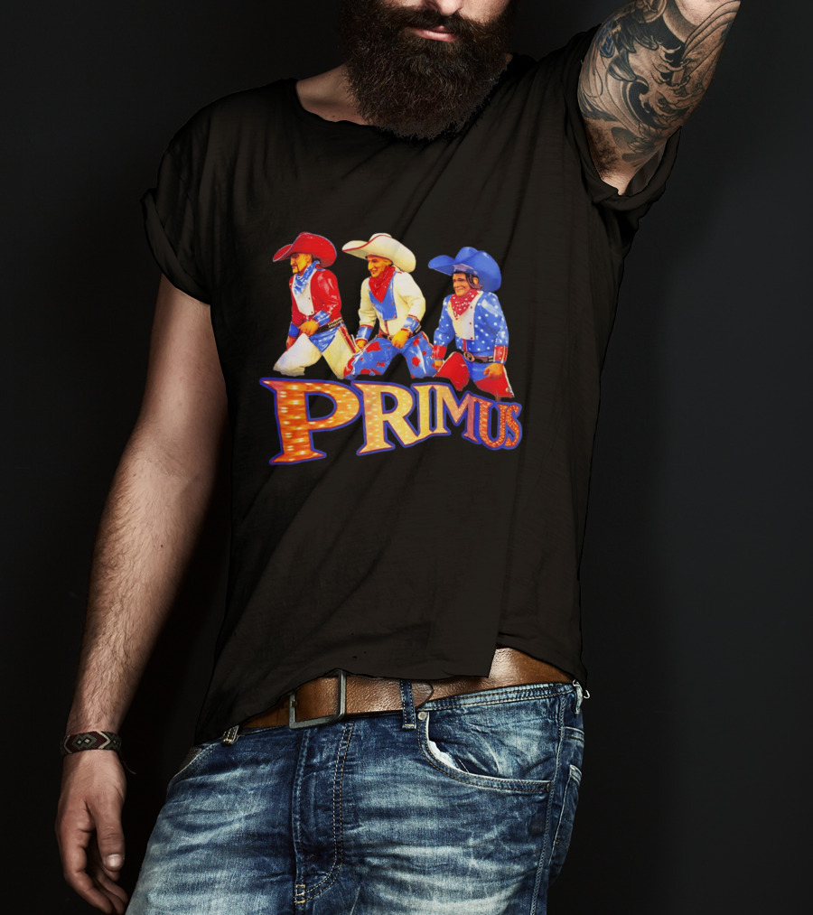 Primus Cowboys Band Merch Colorful Western T-Shirt