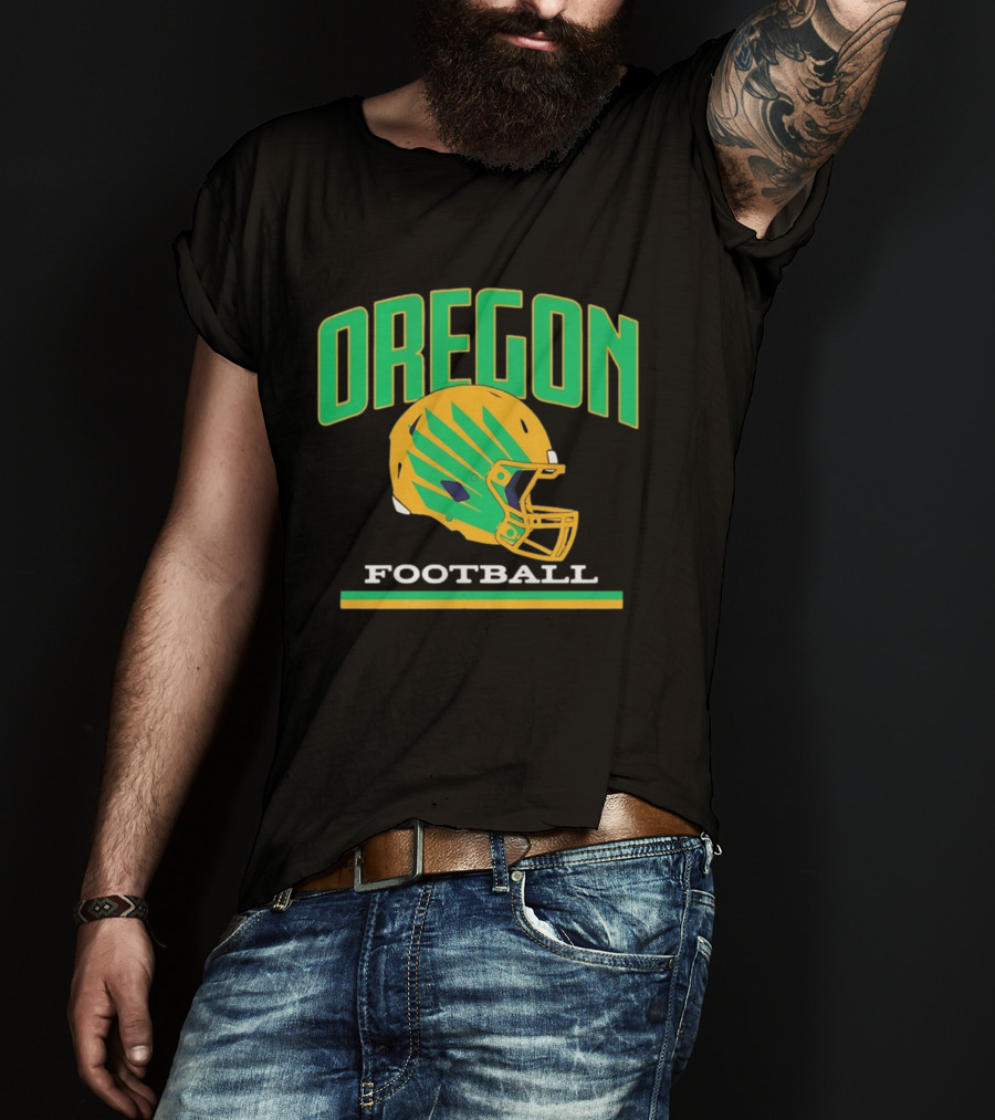 Oregon Ducks Football Team Helmet T-Shirt