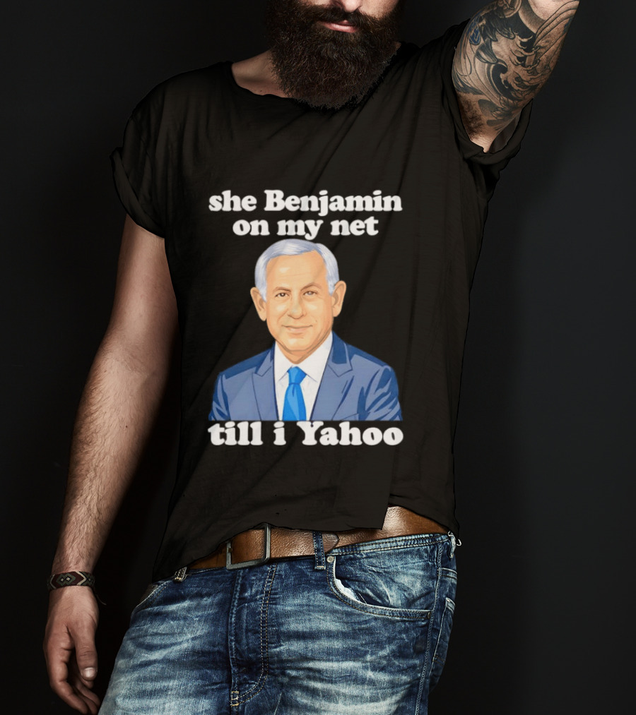 She Benjamin On My Net Till I Yahoo Cartoon Benjamin Portrait Blue Suit T-Shirt