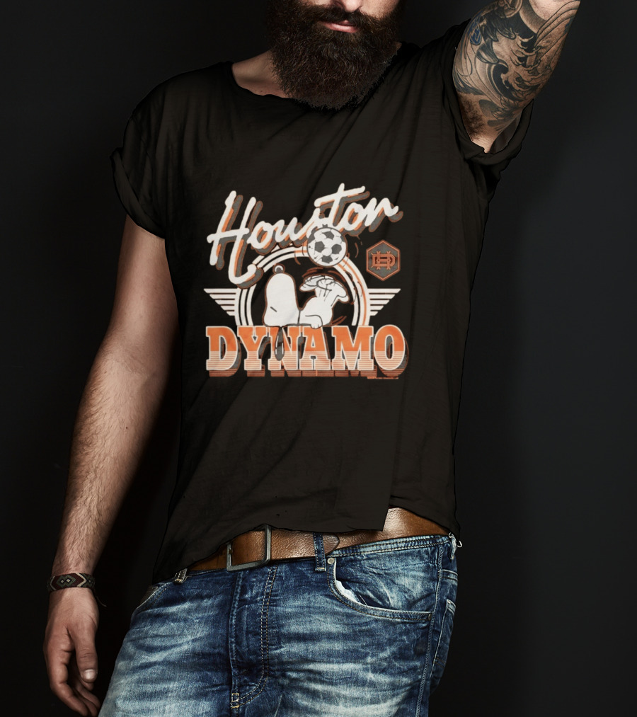 Houston Dynamo Snoopy Soccer Collaboration T-Shirt