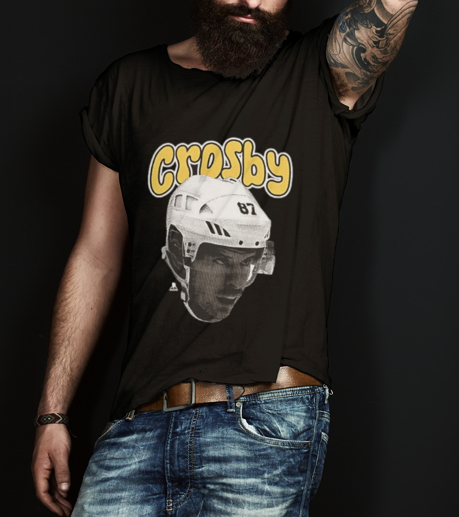 Sidney Crosby Pittsburgh Penguins Hockey 87 Big Face T-Shirt