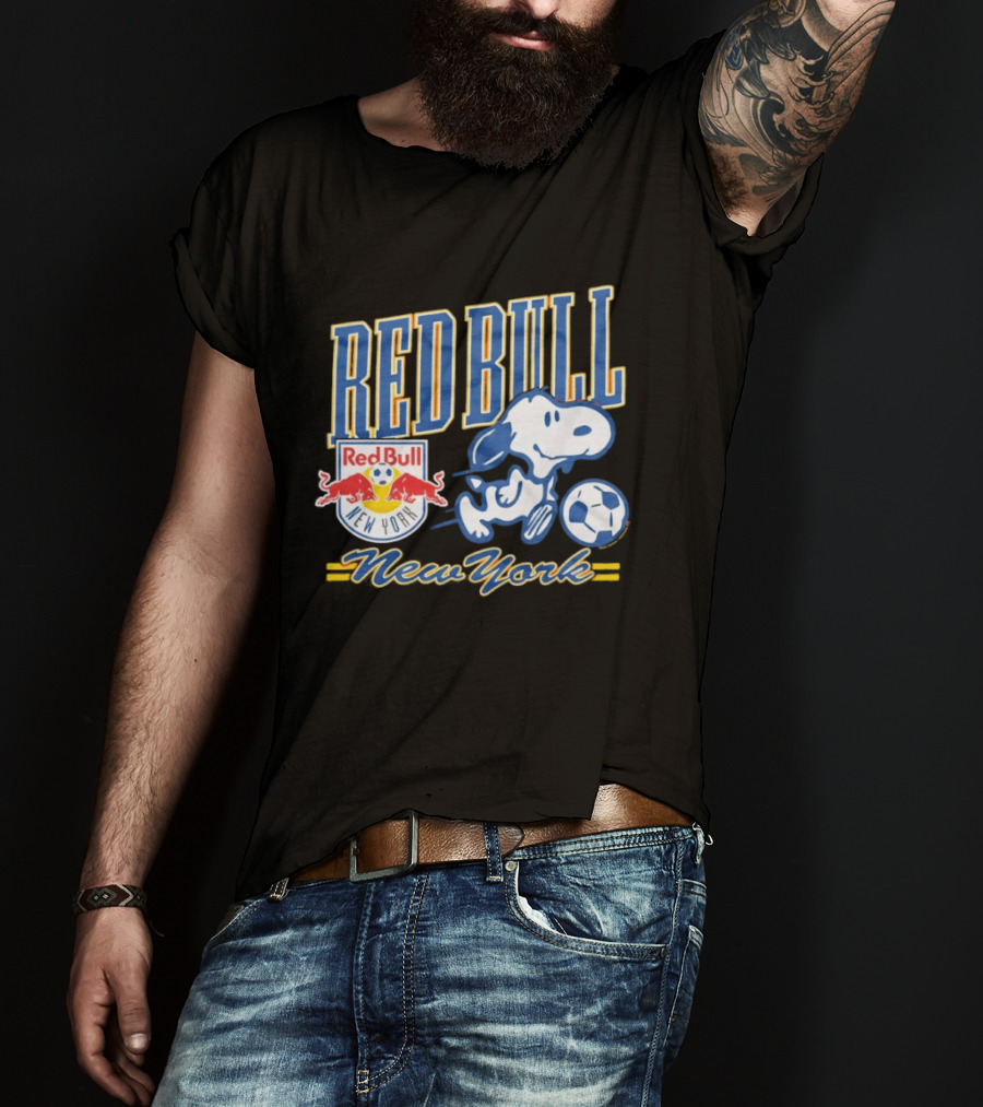 Peanuts Snoopy Red Bull New York Soccer Collaboration T-Shirt