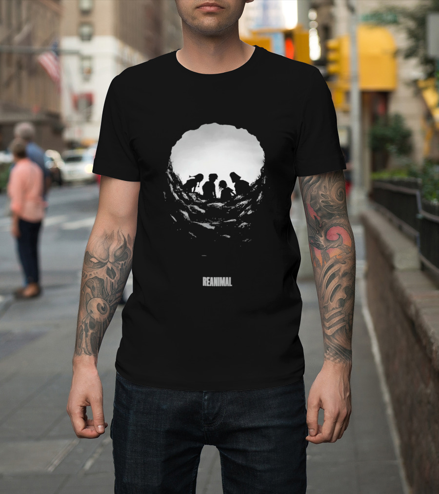 Reanimal Cave Silhouette Family Exploration T-Shirt