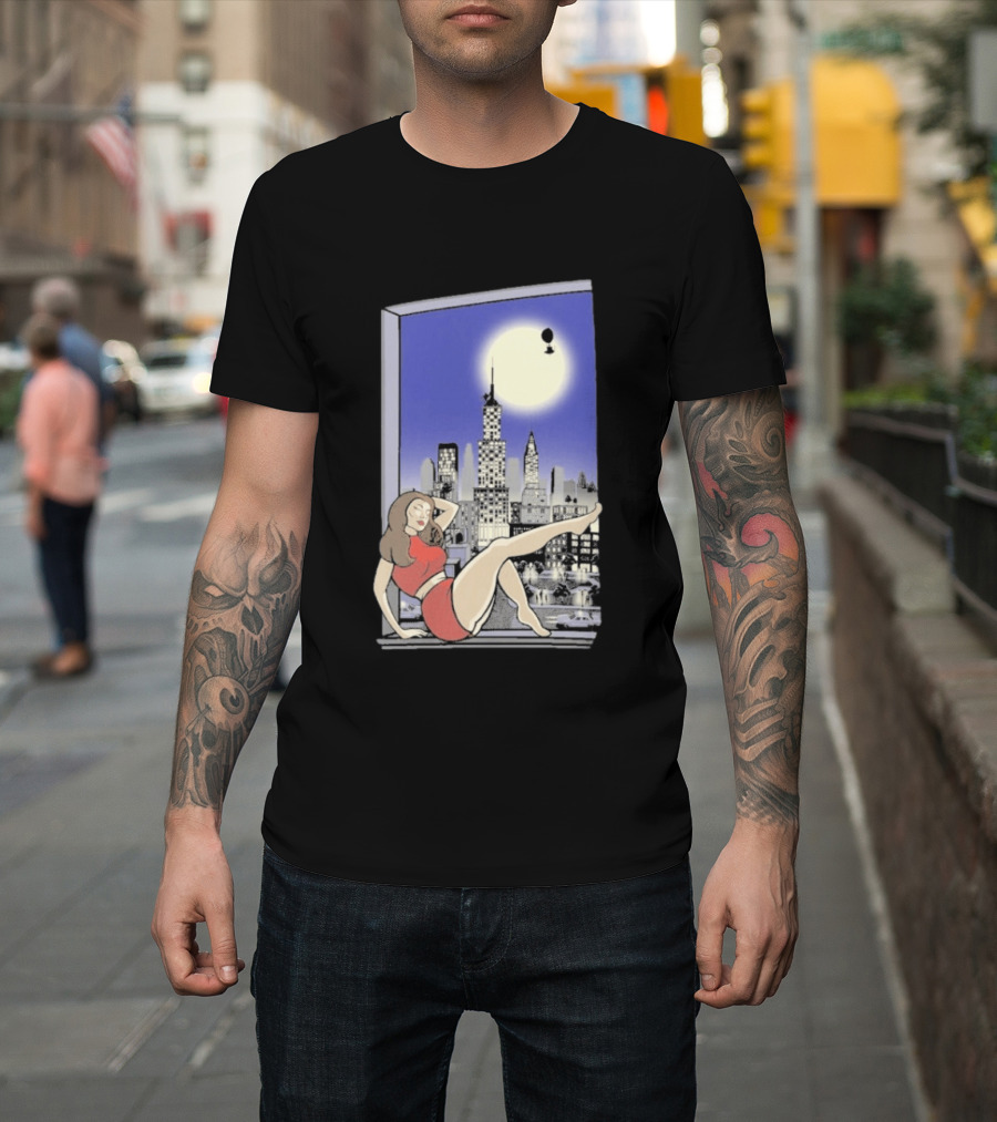 Pauline TheSpaceVixen Urban Moonlit Cityscape T-Shirt