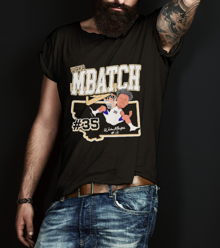 Waka Mbatch Montana State Bobcats Basketball #35 Caricature '26 T-Shirt